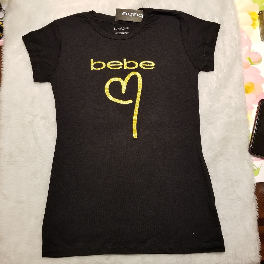 WOMENS BEBE LOGO TEE